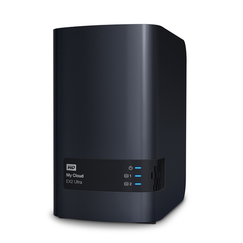 Western Digital My Cloud EX2 Ultra, NAS, Desktop, Marvell, Armada 385, 4 TB, Black