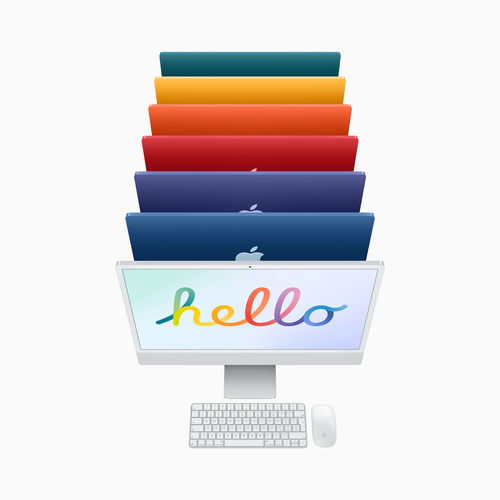 Apple iMac 24-inch with Retina 4.5K display: M1Ð’ chip with 8_core CPU and 8_core GPU, 256GB - Blue (2021), 61 cm (24