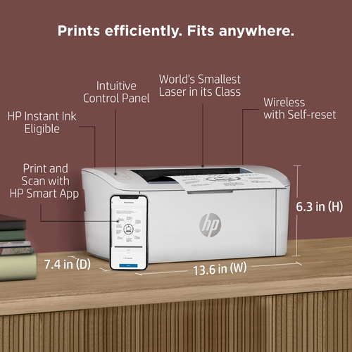 HP LaserJet M110w Printer, Black and white, Printer for Small office, Print, Compact Size, Laser, 600 x 600 DPI, A4, 20 ppm, Network ready, White