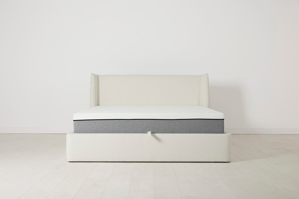 Bed 03 King Sized Bed Boucle Ivory