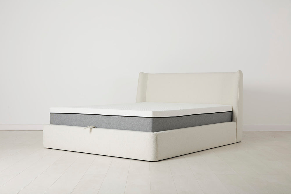 Bed 03 Super King Sized Bed Boucle Ivory