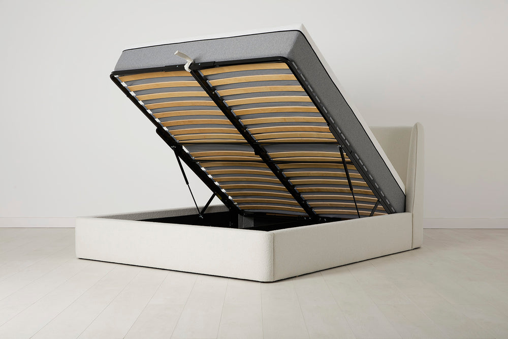 Bed 03 Super King Sized Bed Boucle Ivory