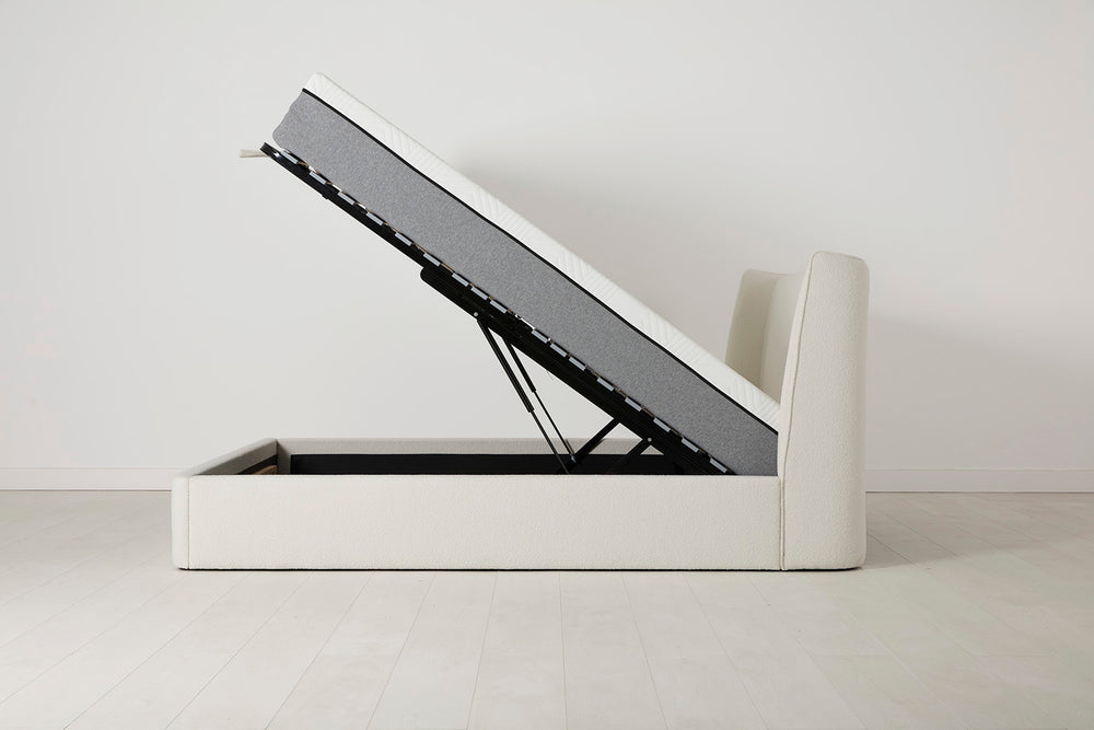 Bed 03 Super King Sized Bed Boucle Ivory