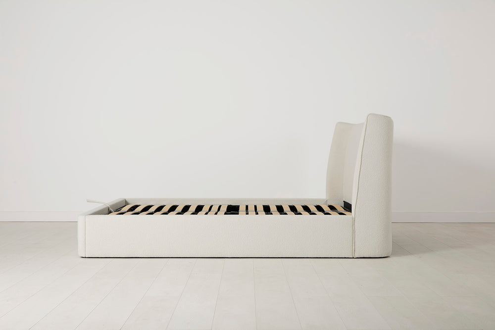 Bed 03 Super King Sized Bed Boucle Ivory