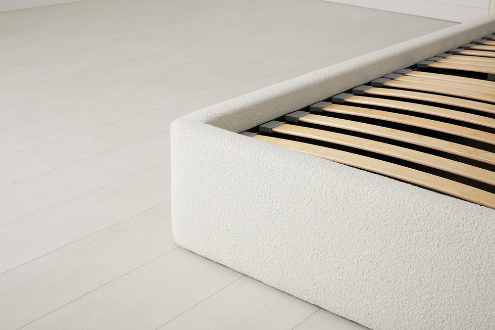 Bed 03 Super King Sized Bed Boucle Ivory