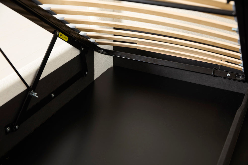 Bed 03 King Sized Bed Boucle Ivory