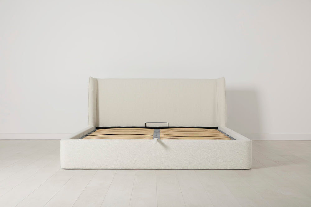 Bed 03 Super King Sized Bed Boucle Ivory