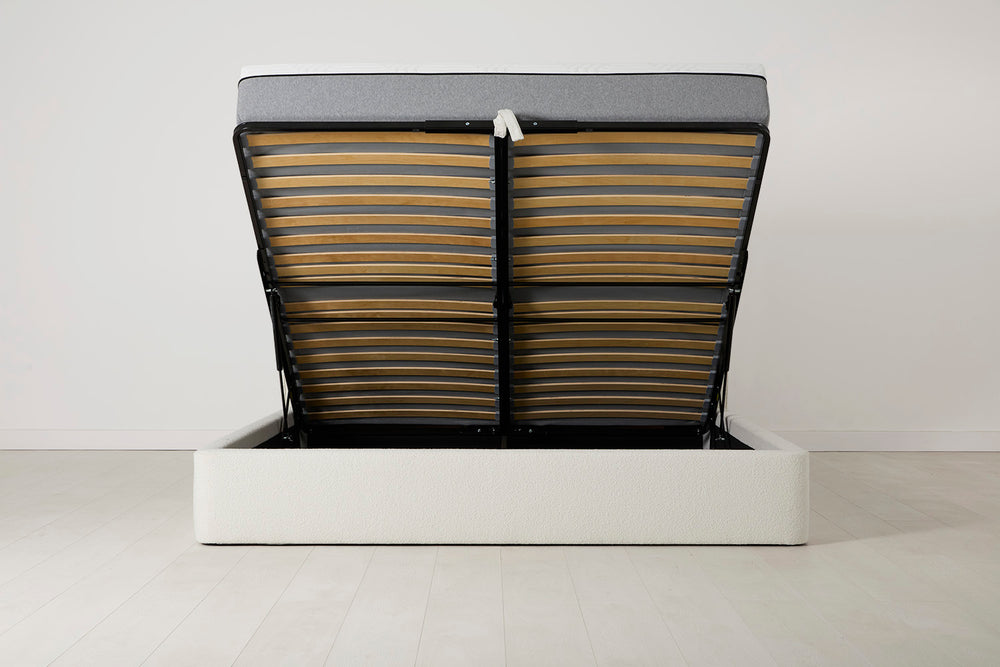 Bed 03 Super King Sized Bed Boucle Ivory