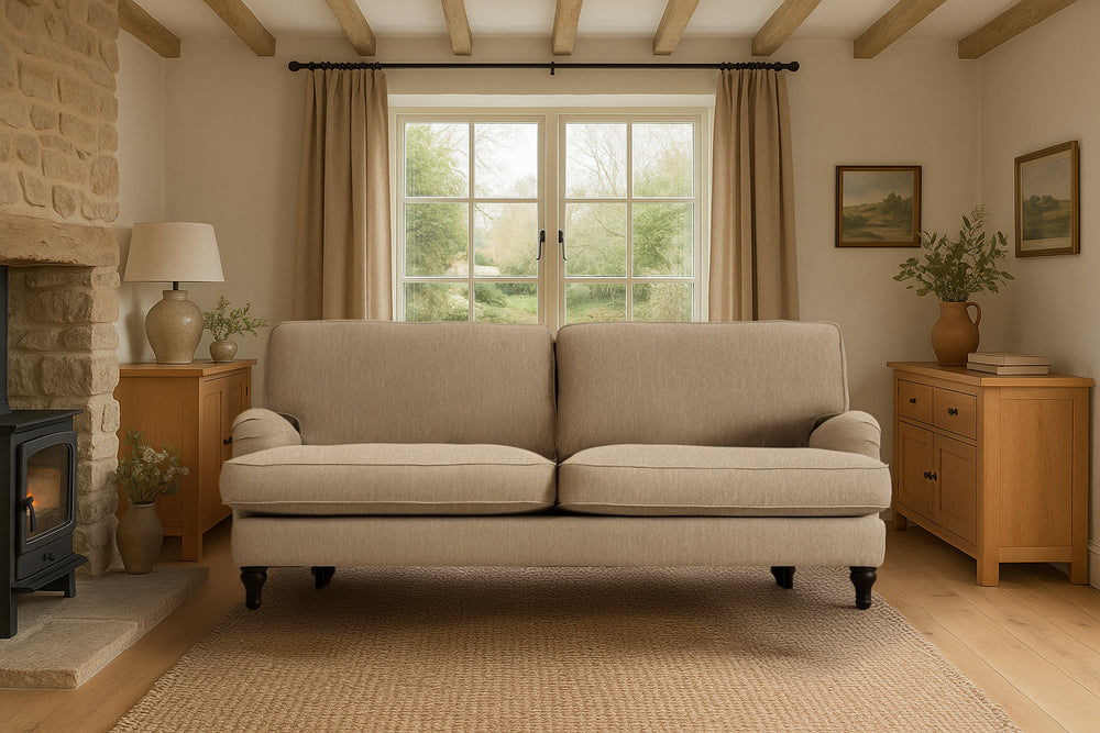 Model 15 3 Seater Sofa Linen Pumice