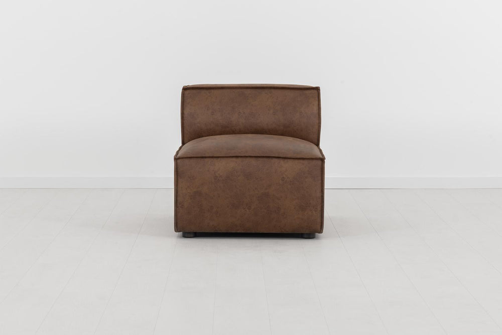 Model 03 Single Seat Module Faux Leather Chestnut
