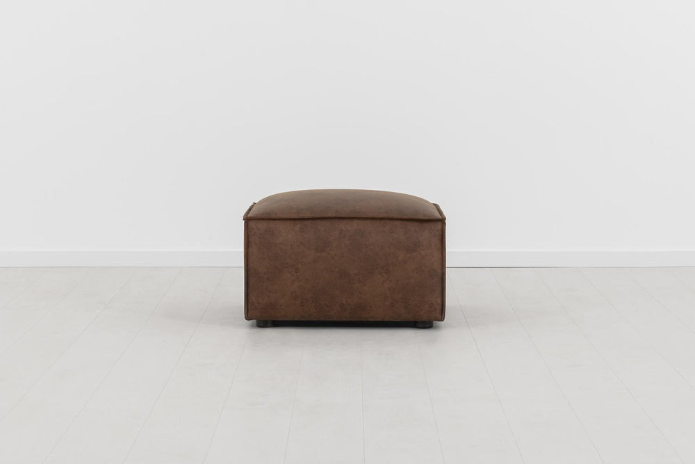 Model 03 Ottoman Faux Leather Chestnut