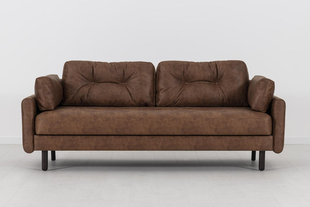Model 04 Sofa Bed Faux Leather Chestnut
