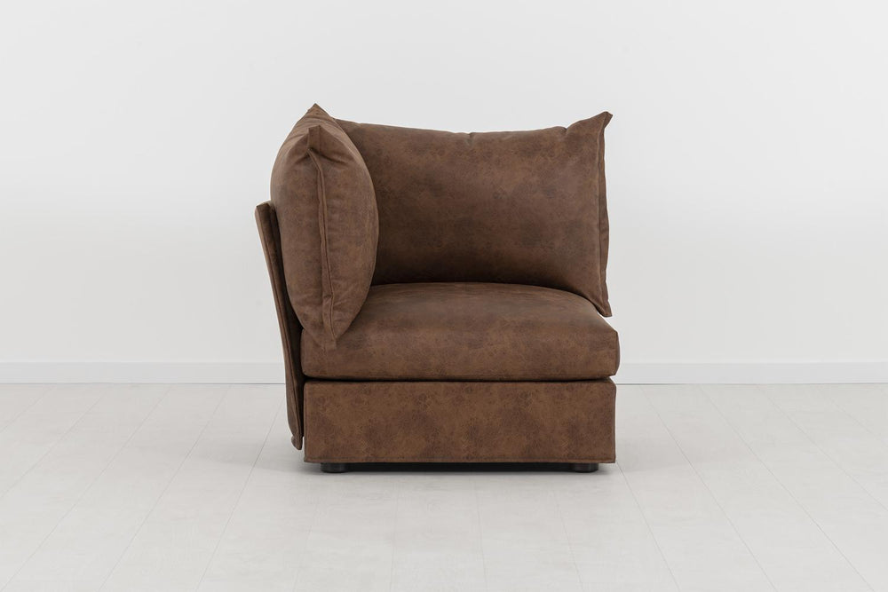 Model 06 Corner Module Faux Leather Chestnut
