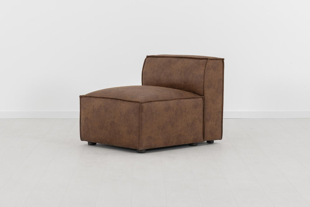Model 03 Single Seat Module Faux Leather Chestnut