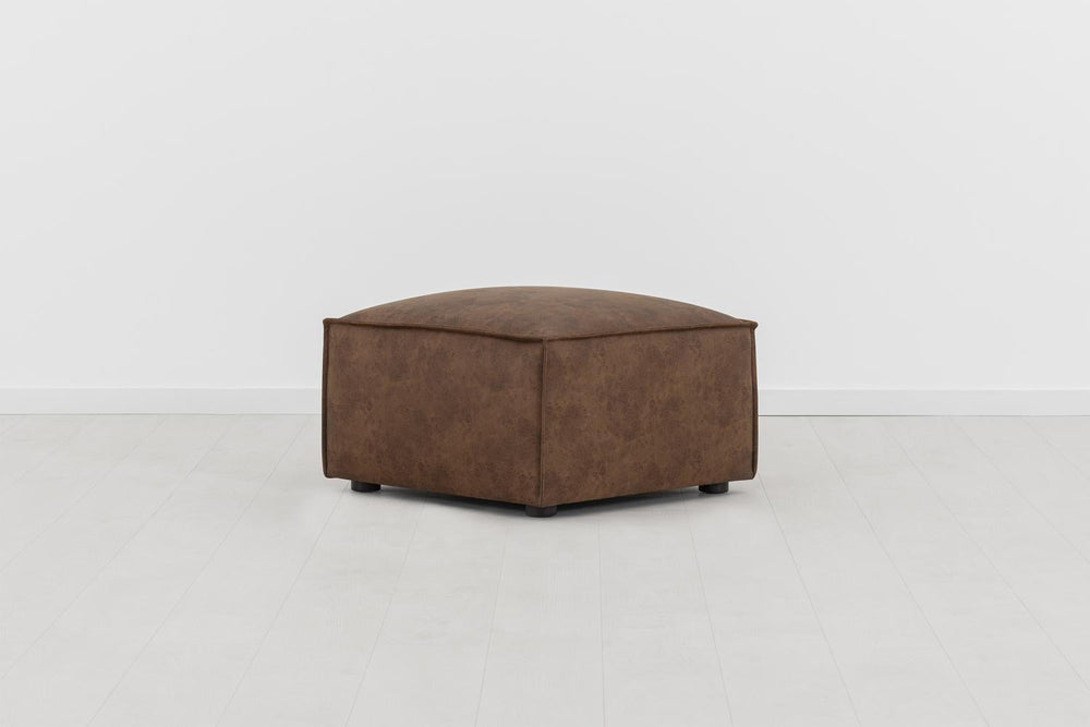 Model 03 Ottoman Faux Leather Chestnut