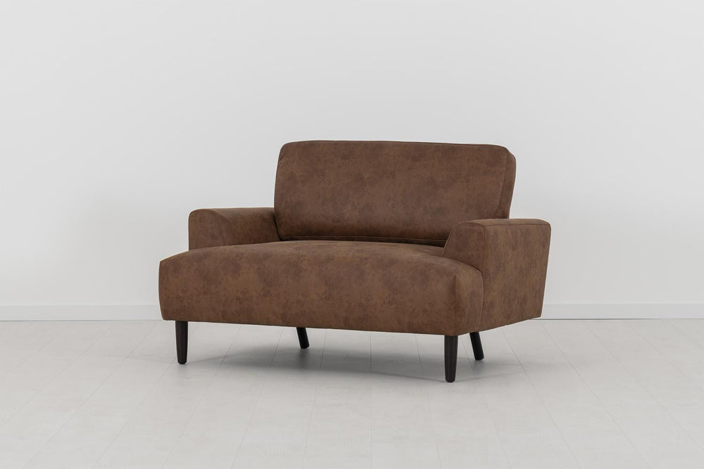 Model 05 Loveseat Faux Leather Chestnut