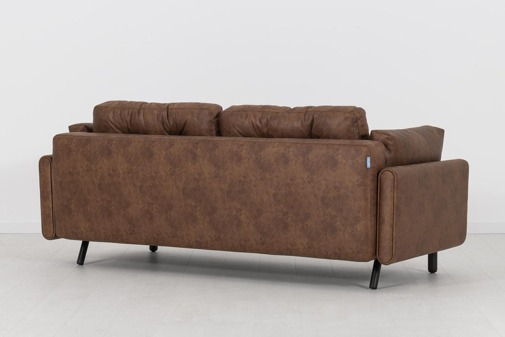 Model 04 Sofa Bed Faux Leather Chestnut