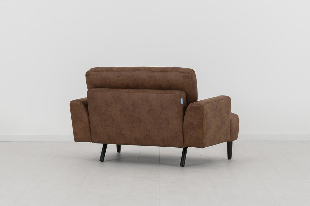 Model 05 Loveseat Faux Leather Chestnut