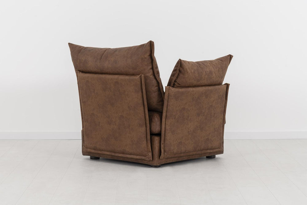 Model 06 Armchair Faux Leather Chestnut