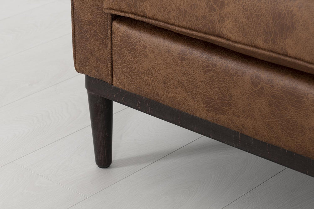 Model 02 Armchair Faux Leather Chestnut