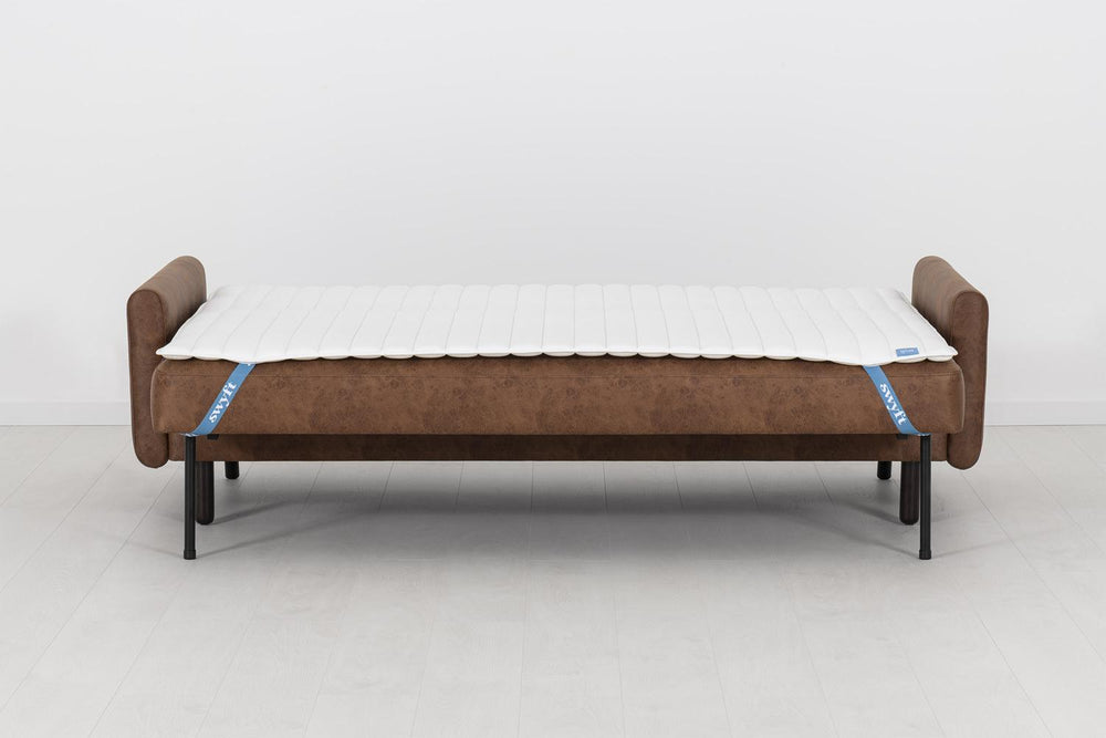 Model 04 Sofa Bed Faux Leather Chestnut