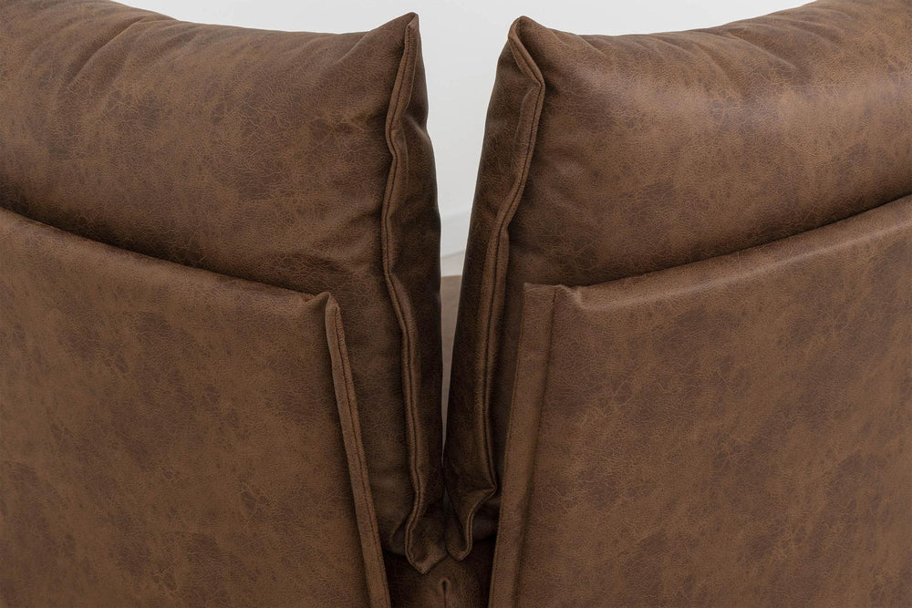 Model 06 Armchair Faux Leather Chestnut