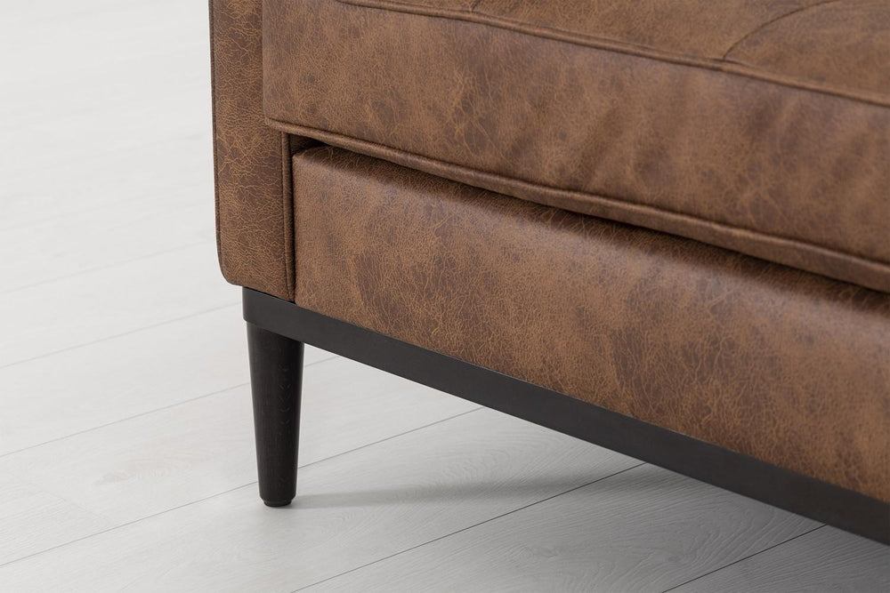 Model 02 2 Seater Sofa Faux Leather Chestnut