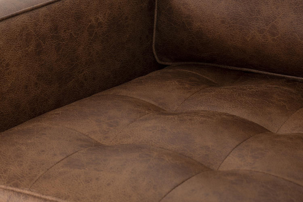 Model 02 Armchair Faux Leather Chestnut