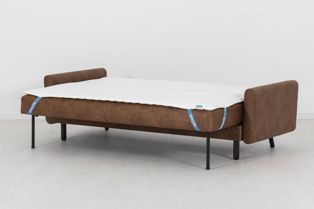Model 04 Sofa Bed Faux Leather Chestnut
