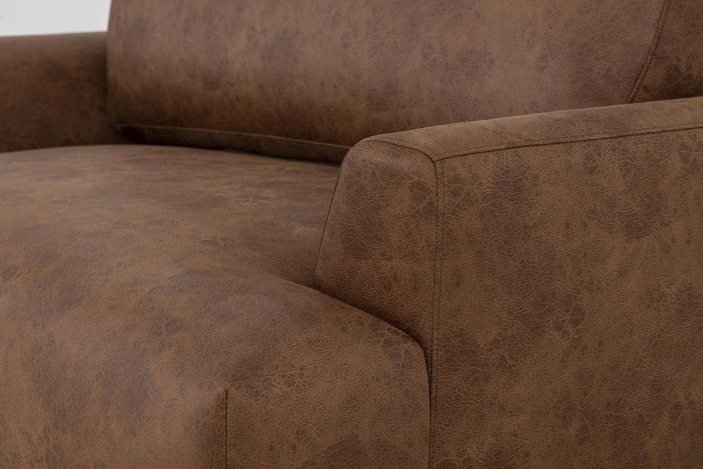 Model 05 Loveseat Faux Leather Chestnut