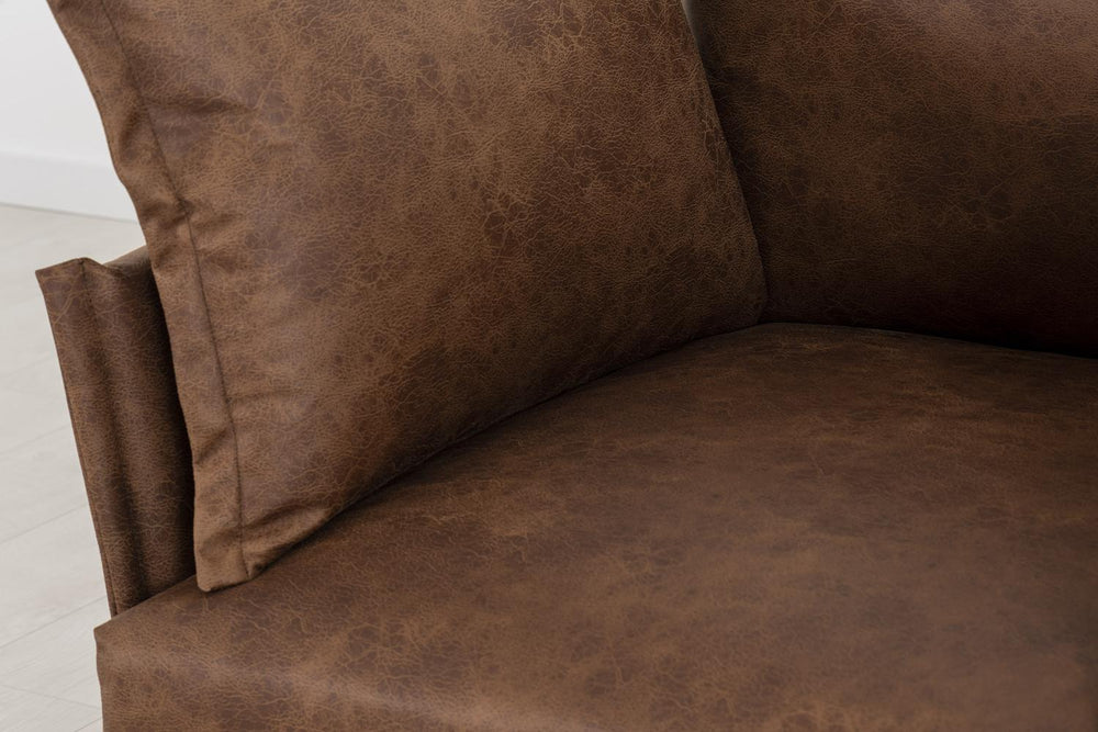 Model 06 Armchair Faux Leather Chestnut