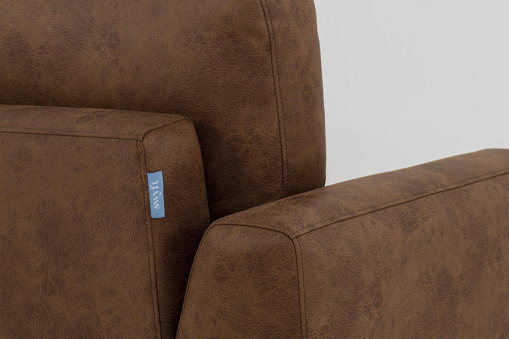 Model 05 Loveseat Faux Leather Chestnut