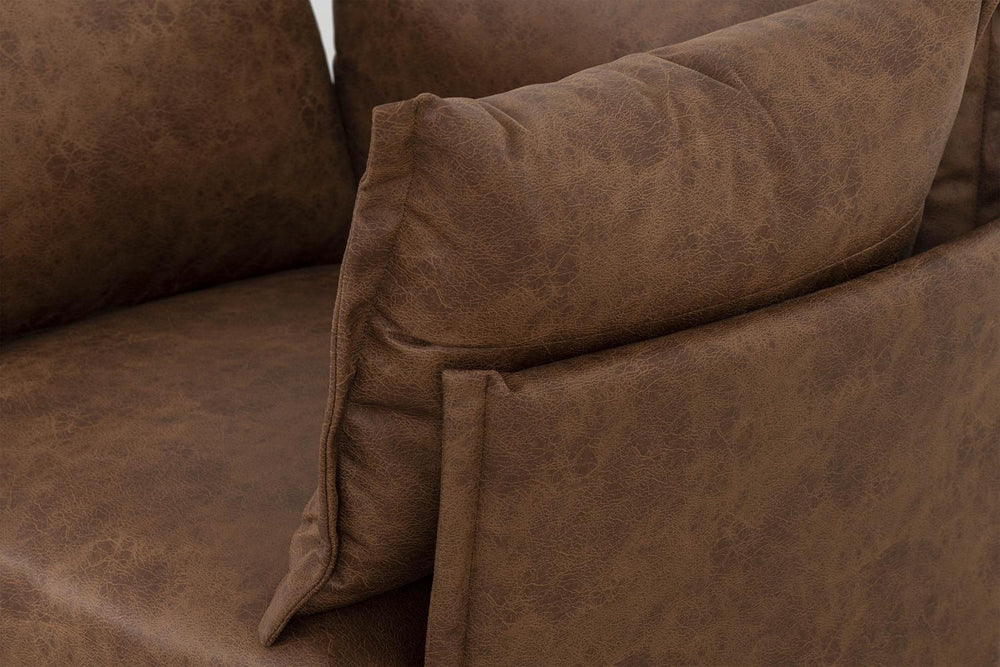 Model 06 Armchair Faux Leather Chestnut