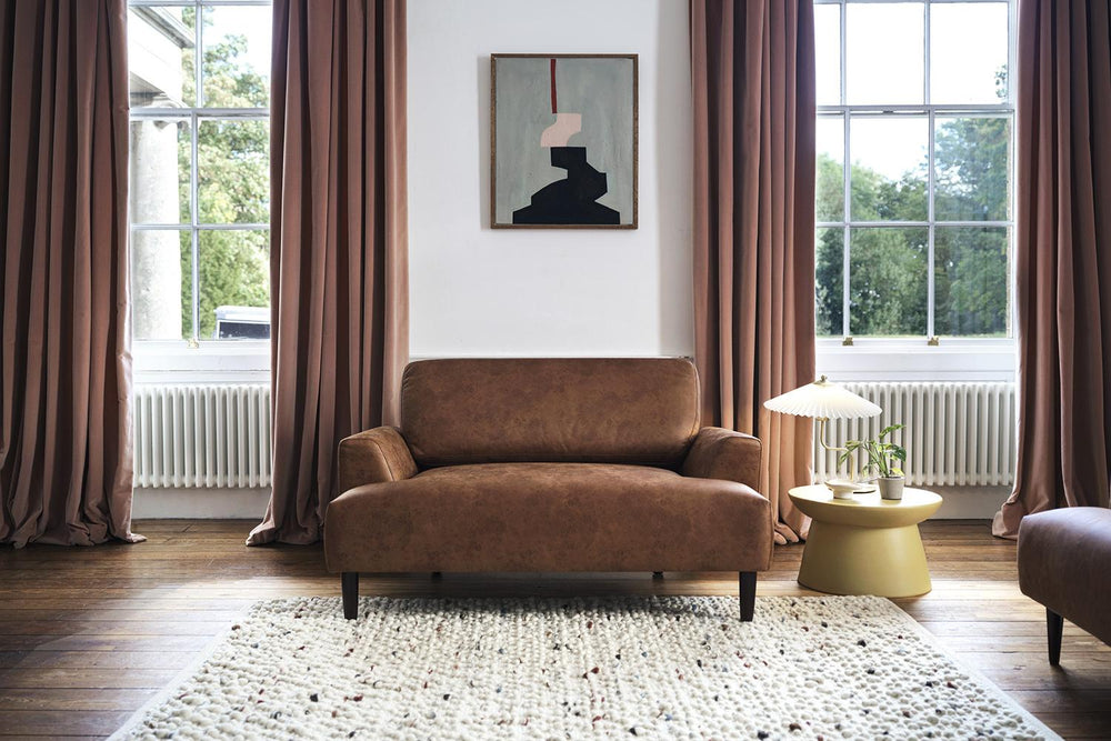 Model 05 Loveseat Faux Leather Chestnut