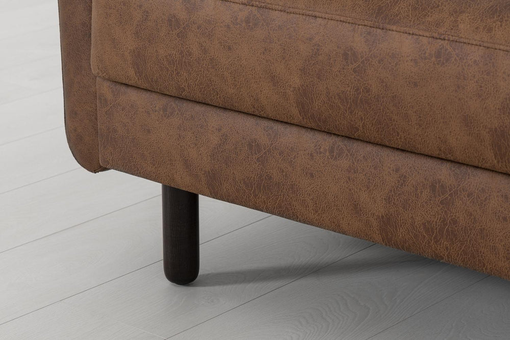 Model 04 Sofa Bed Faux Leather Chestnut