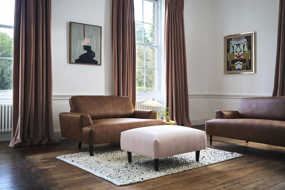 Model 05 Loveseat Faux Leather Chestnut