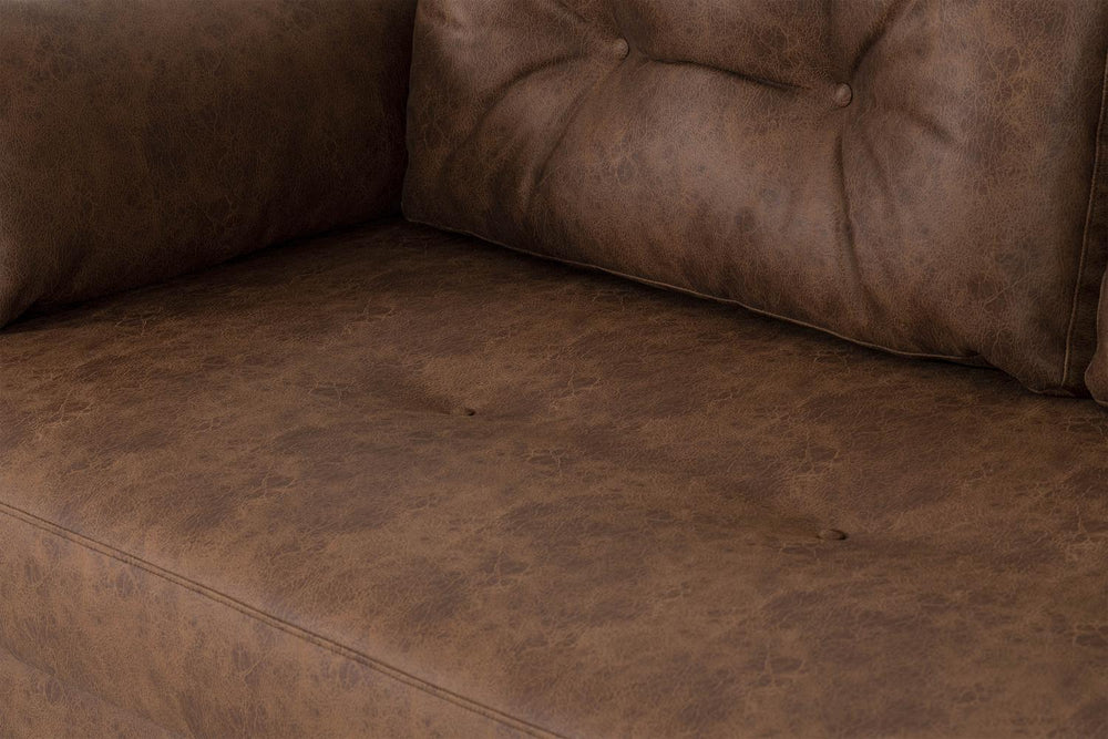 Model 04 Sofa Bed Faux Leather Chestnut