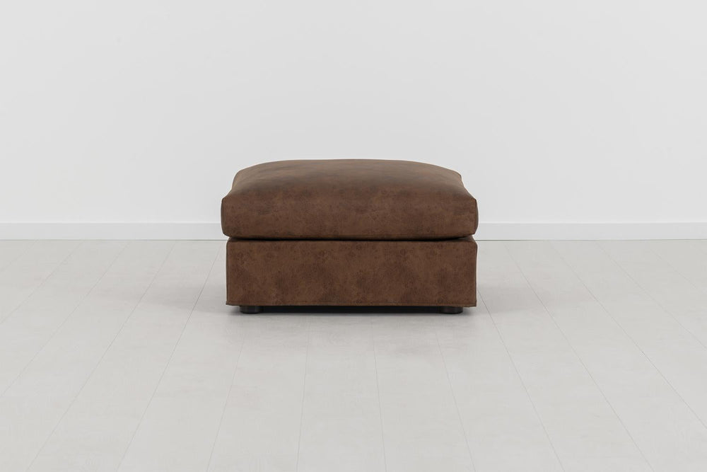 Model 06 Ottoman Faux Leather Chestnut
