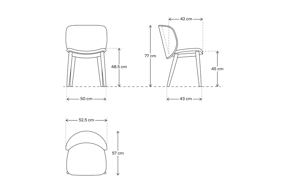 Dining Chair 04 (Set of 2) Boucle Ivory