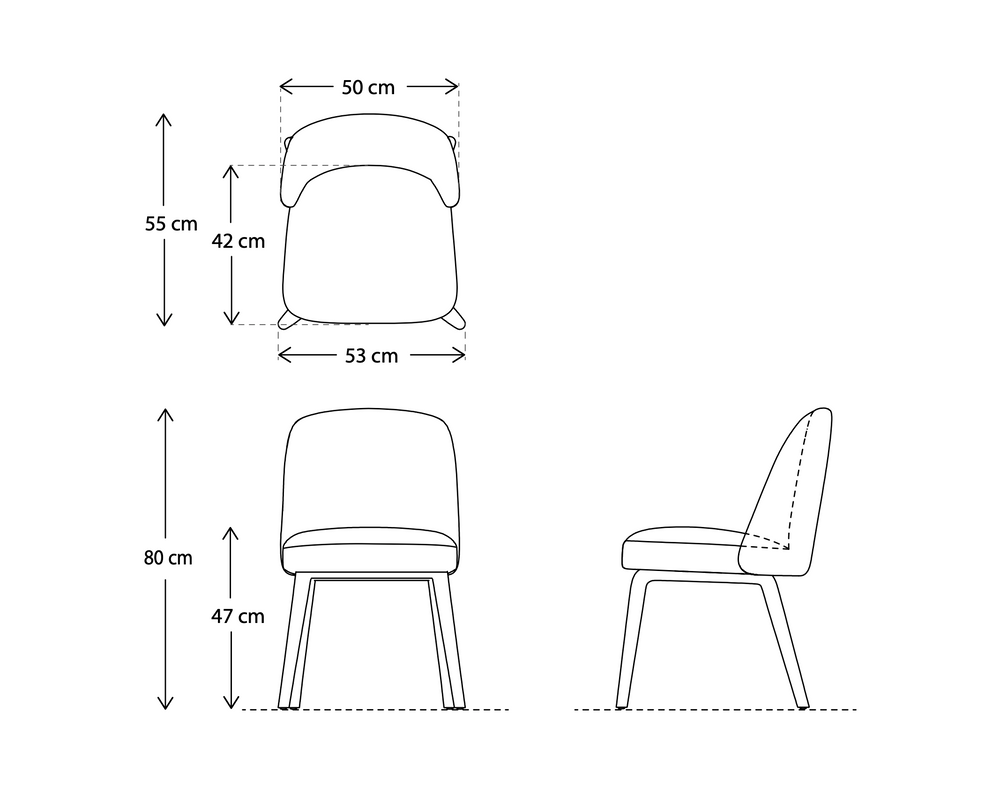 Dining Chair 05 (set of 2) Boucle Ivory