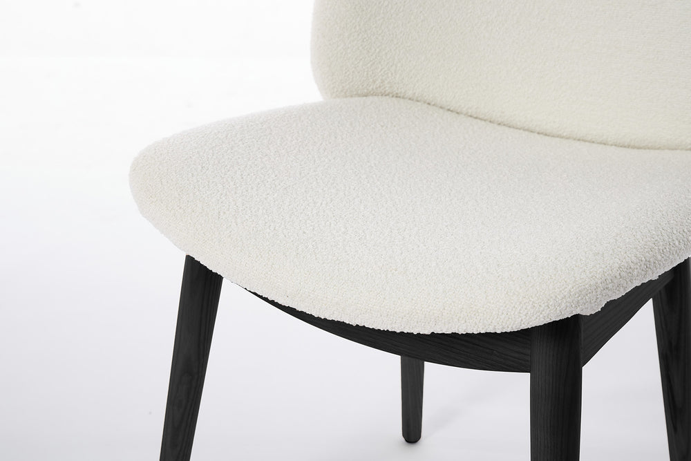 Dining Chair 04 (Set of 2) Boucle Ivory