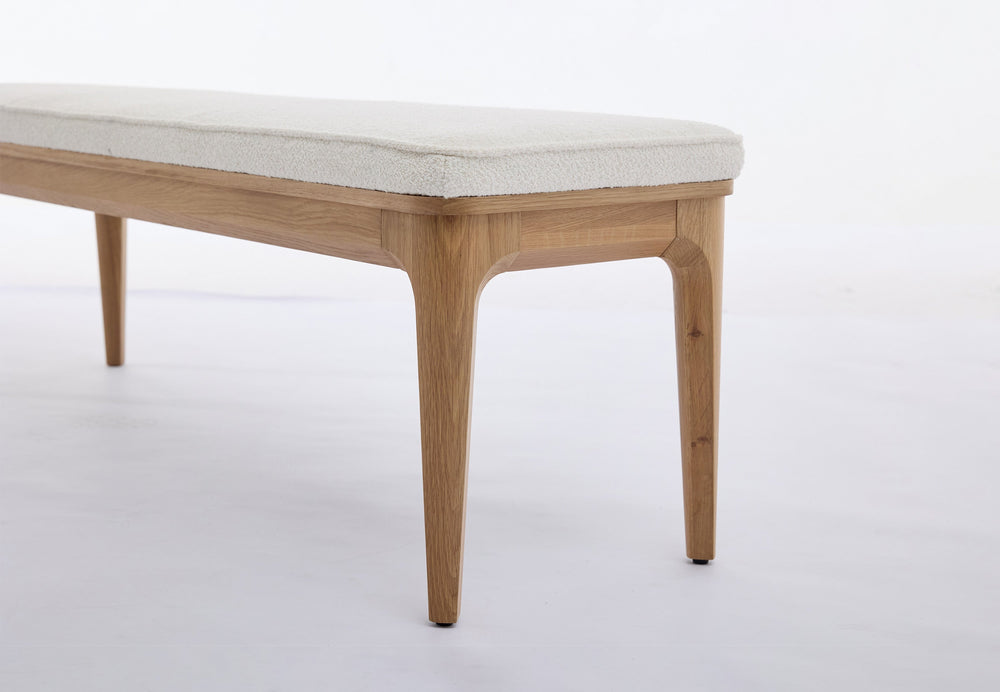 Dining Bench 01 Boucle Ivory