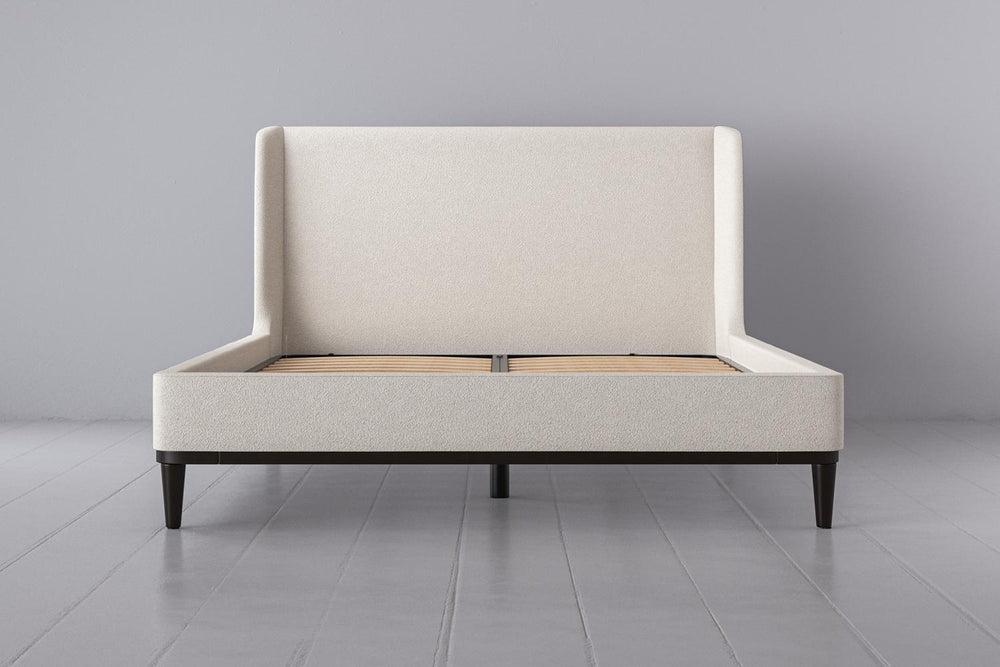 Bed 02 King Sized Bed Boucle Ivory