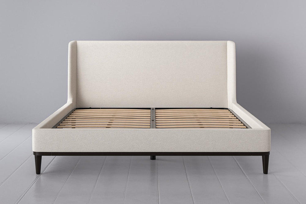 Bed 02 Super King Sized Bed Boucle Ivory