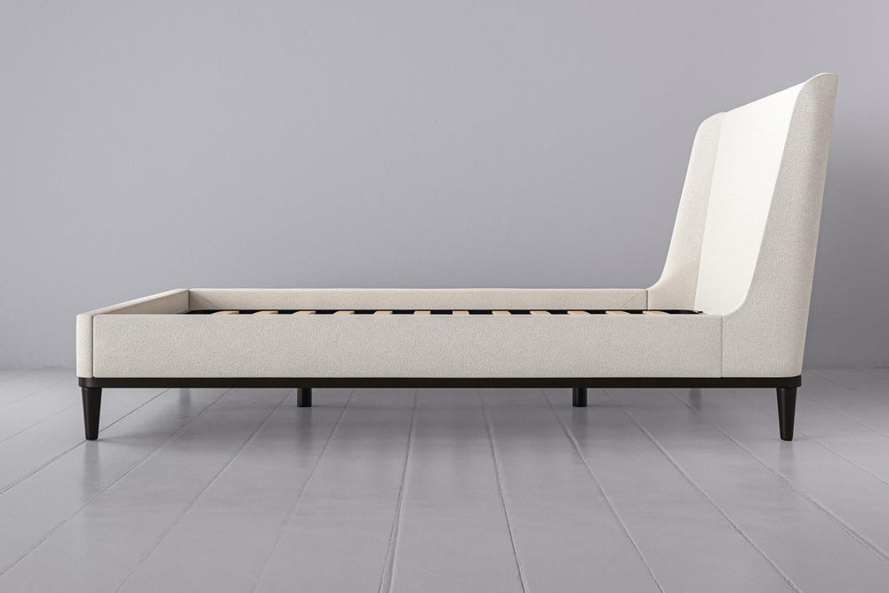 Bed 02 King Sized Bed Boucle Ivory