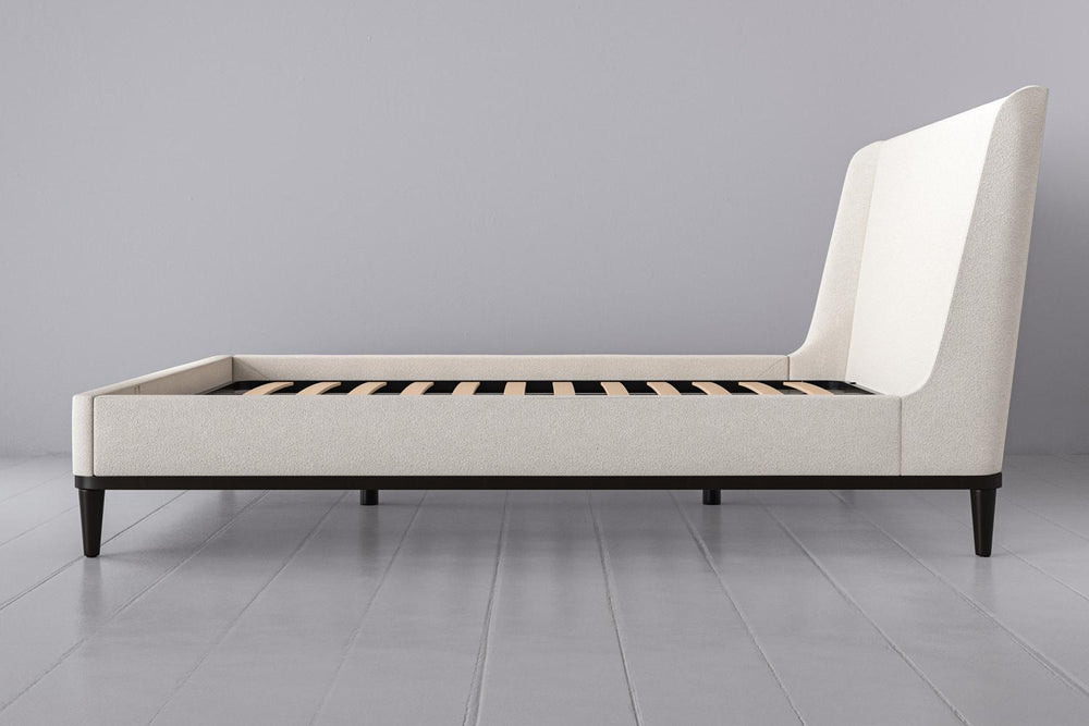 Bed 02 Super King Sized Bed Boucle Ivory
