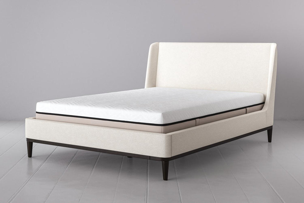 Bed 02 King Sized Bed Boucle Ivory