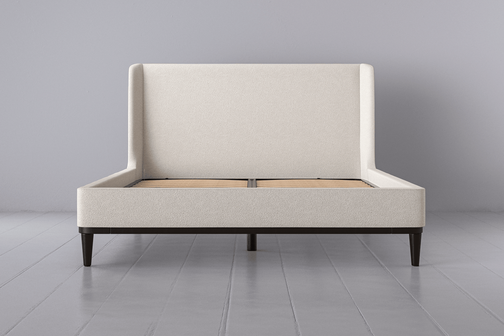 Bed 02 King Sized Bed Boucle Ivory