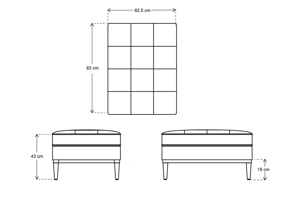 Model 02 Ottoman Faux Leather Chestnut