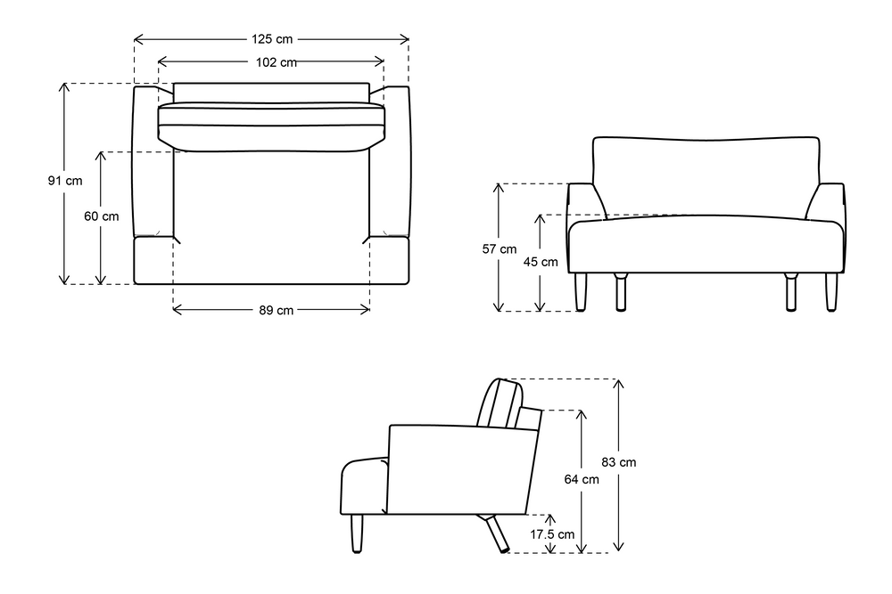 Model 05 Loveseat Faux Leather Chestnut